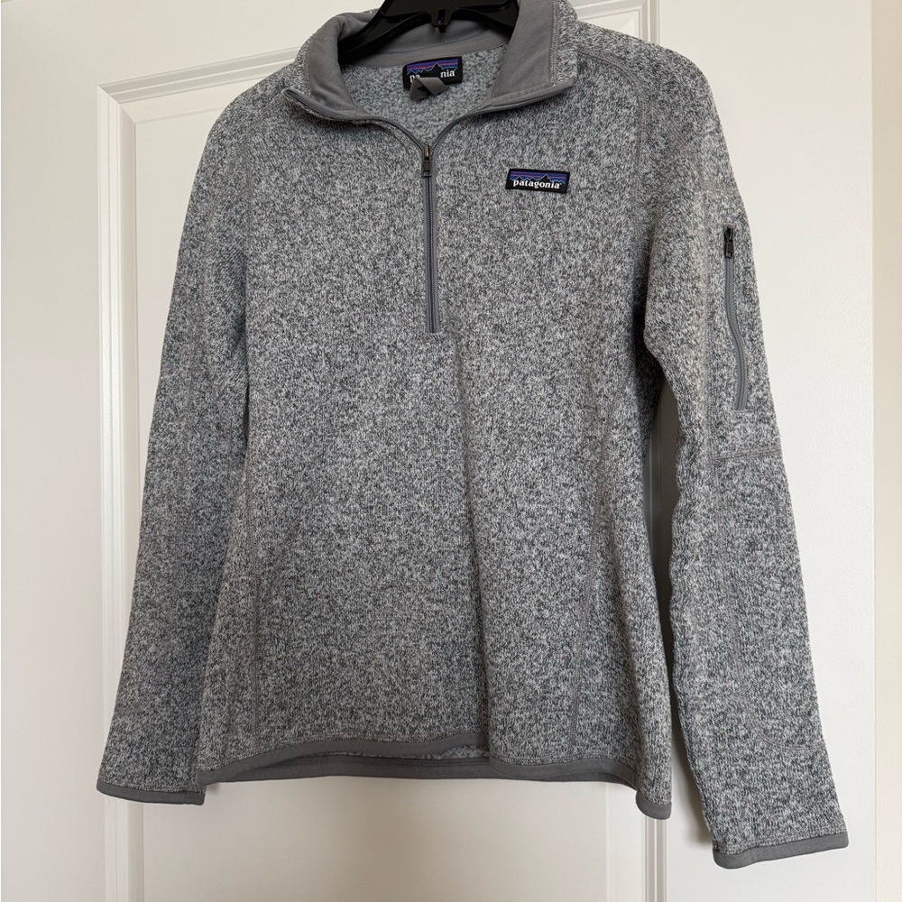 Patagonia Heather Gray Quarter-Zip Fleece